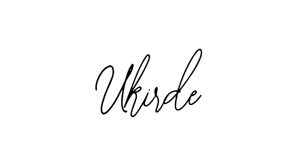 Design your own signature with our free online signature maker. With this signature software, you can create a handwritten (Bearetta-2O07w) signature for name Ukirde. Ukirde signature style 12 images and pictures png