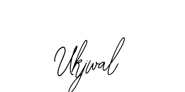 if you are searching for the best signature style for your name Ukjwal. so please give up your signature search. here we have designed multiple signature styles  using Bearetta-2O07w. Ukjwal signature style 12 images and pictures png