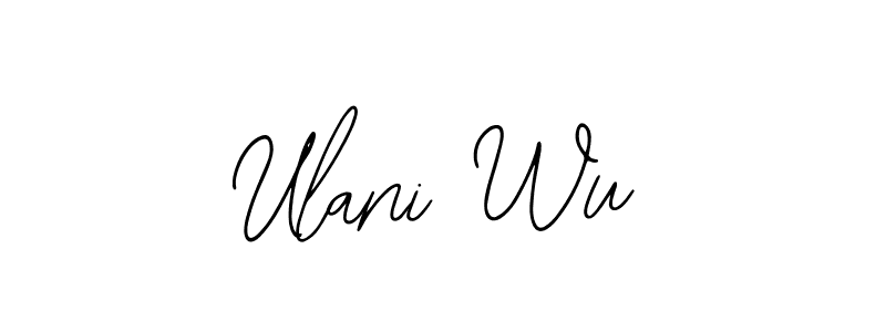 How to make Ulani Wu name signature. Use Bearetta-2O07w style for creating short signs online. This is the latest handwritten sign. Ulani Wu signature style 12 images and pictures png