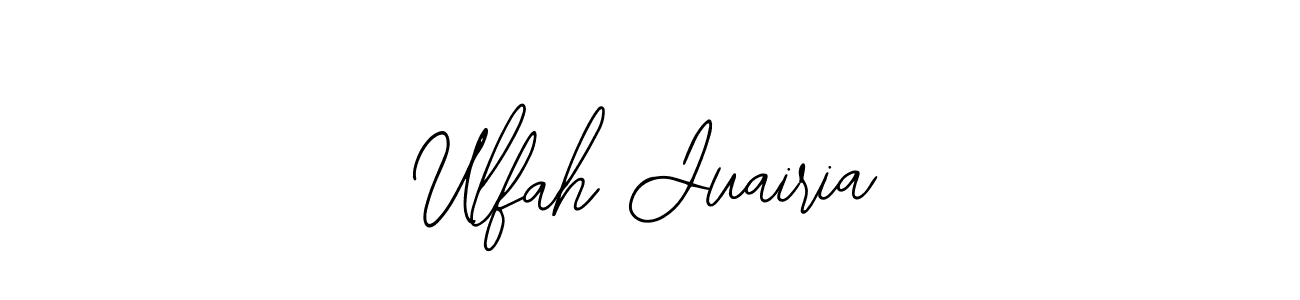 You should practise on your own different ways (Bearetta-2O07w) to write your name (Ulfah Juairia) in signature. don't let someone else do it for you. Ulfah Juairia signature style 12 images and pictures png