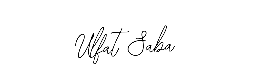 Also You can easily find your signature by using the search form. We will create Ulfat Saba name handwritten signature images for you free of cost using Bearetta-2O07w sign style. Ulfat Saba signature style 12 images and pictures png