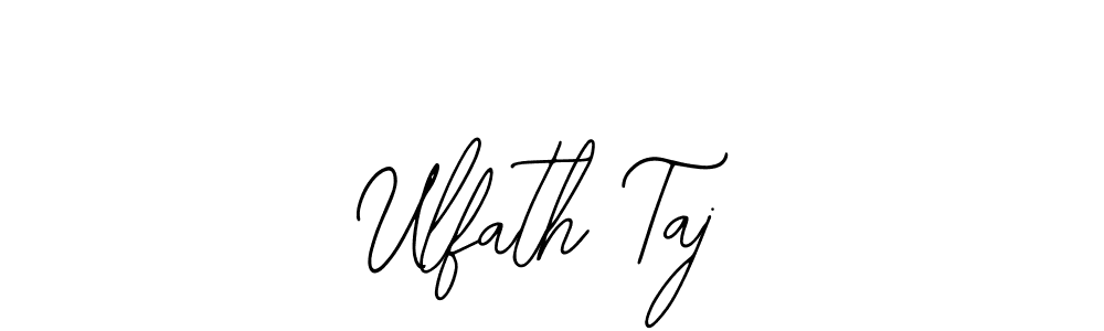 Bearetta-2O07w is a professional signature style that is perfect for those who want to add a touch of class to their signature. It is also a great choice for those who want to make their signature more unique. Get Ulfath Taj name to fancy signature for free. Ulfath Taj signature style 12 images and pictures png