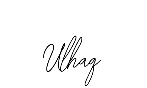 if you are searching for the best signature style for your name Ulhaq. so please give up your signature search. here we have designed multiple signature styles  using Bearetta-2O07w. Ulhaq signature style 12 images and pictures png