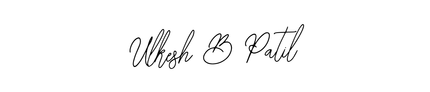 Use a signature maker to create a handwritten signature online. With this signature software, you can design (Bearetta-2O07w) your own signature for name Ulkesh B Patil. Ulkesh B Patil signature style 12 images and pictures png