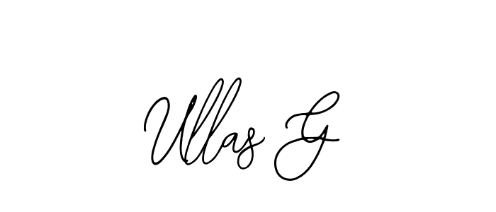 Also You can easily find your signature by using the search form. We will create Ullas G name handwritten signature images for you free of cost using Bearetta-2O07w sign style. Ullas G signature style 12 images and pictures png