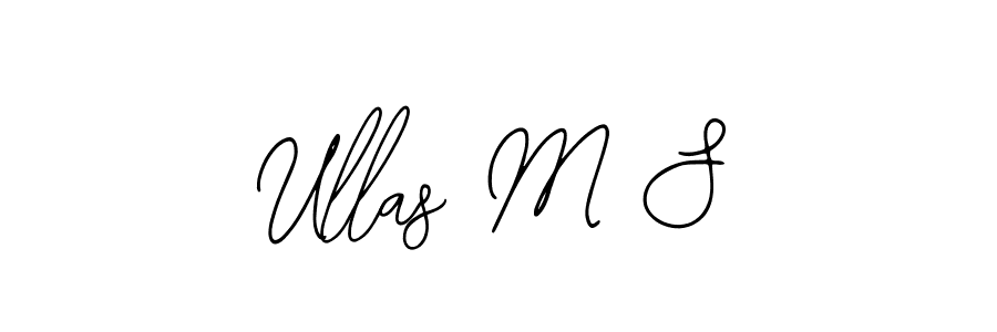 Also You can easily find your signature by using the search form. We will create Ullas M S name handwritten signature images for you free of cost using Bearetta-2O07w sign style. Ullas M S signature style 12 images and pictures png