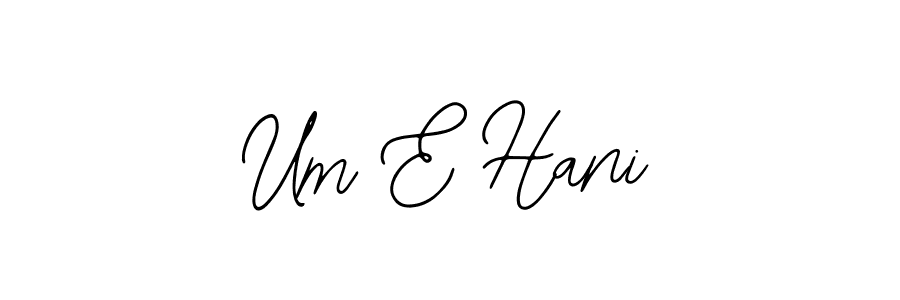 How to make Um E Hani name signature. Use Bearetta-2O07w style for creating short signs online. This is the latest handwritten sign. Um E Hani signature style 12 images and pictures png