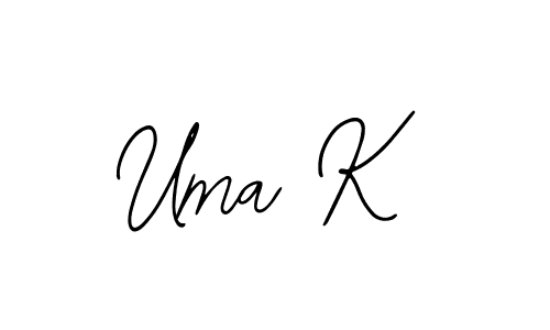 You should practise on your own different ways (Bearetta-2O07w) to write your name (Uma K) in signature. don't let someone else do it for you. Uma K signature style 12 images and pictures png