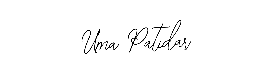 How to make Uma Patidar name signature. Use Bearetta-2O07w style for creating short signs online. This is the latest handwritten sign. Uma Patidar signature style 12 images and pictures png