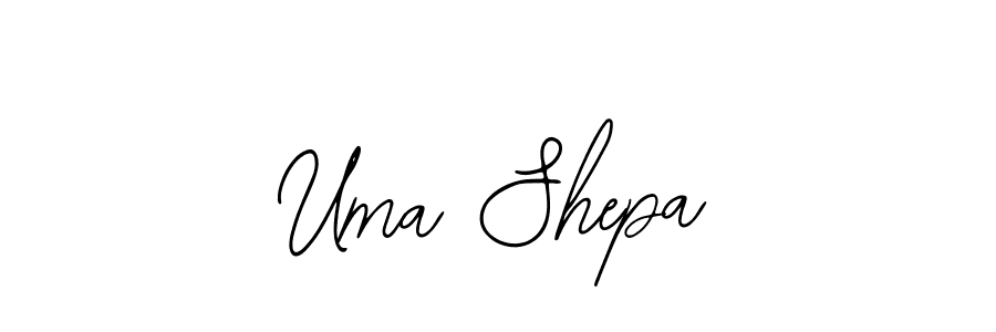 if you are searching for the best signature style for your name Uma Shepa. so please give up your signature search. here we have designed multiple signature styles  using Bearetta-2O07w. Uma Shepa signature style 12 images and pictures png