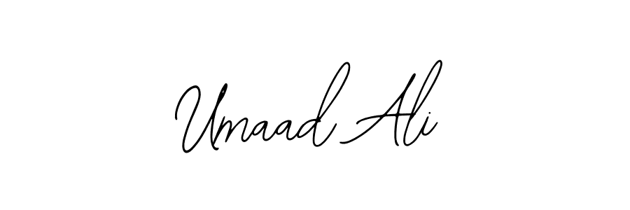 You should practise on your own different ways (Bearetta-2O07w) to write your name (Umaad Ali) in signature. don't let someone else do it for you. Umaad Ali signature style 12 images and pictures png