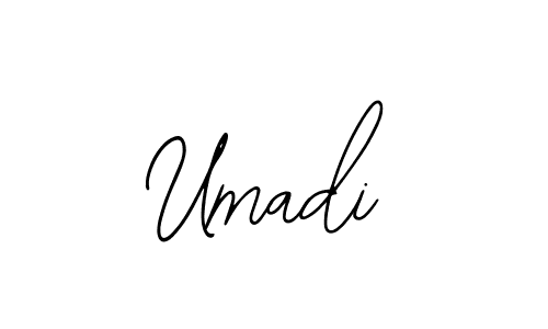 if you are searching for the best signature style for your name Umadi. so please give up your signature search. here we have designed multiple signature styles  using Bearetta-2O07w. Umadi signature style 12 images and pictures png