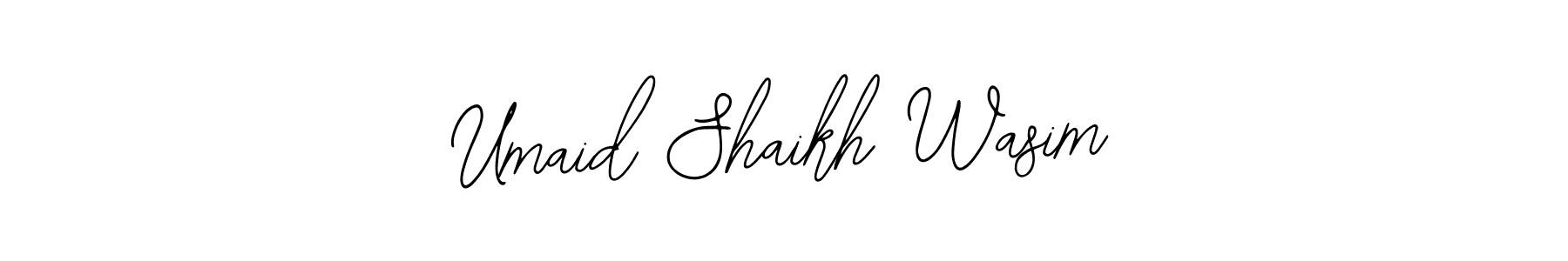 Make a beautiful signature design for name Umaid Shaikh Wasim. With this signature (Bearetta-2O07w) style, you can create a handwritten signature for free. Umaid Shaikh Wasim signature style 12 images and pictures png