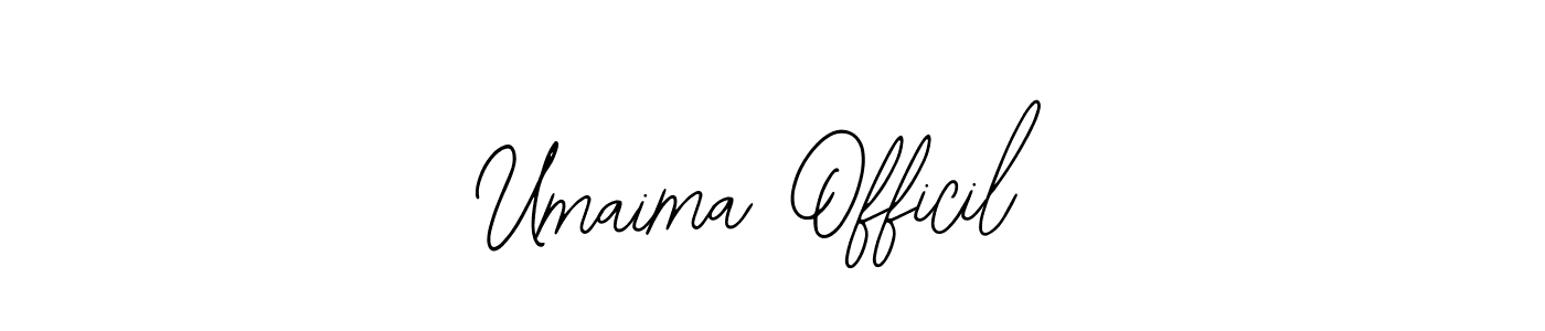 Design your own signature with our free online signature maker. With this signature software, you can create a handwritten (Bearetta-2O07w) signature for name Umaima Officil. Umaima Officil signature style 12 images and pictures png