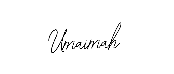 You should practise on your own different ways (Bearetta-2O07w) to write your name (Umaimah) in signature. don't let someone else do it for you. Umaimah signature style 12 images and pictures png