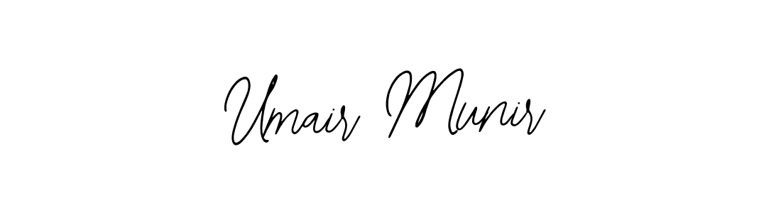 How to make Umair Munir name signature. Use Bearetta-2O07w style for creating short signs online. This is the latest handwritten sign. Umair Munir signature style 12 images and pictures png