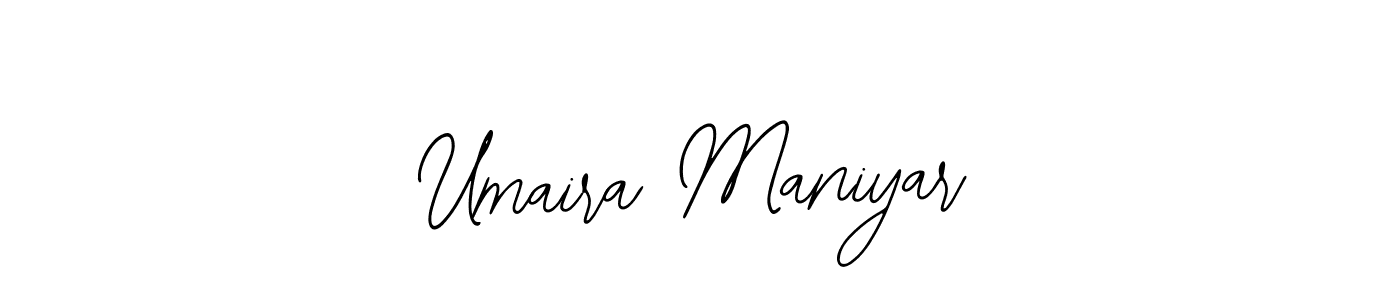 How to make Umaira Maniyar signature? Bearetta-2O07w is a professional autograph style. Create handwritten signature for Umaira Maniyar name. Umaira Maniyar signature style 12 images and pictures png