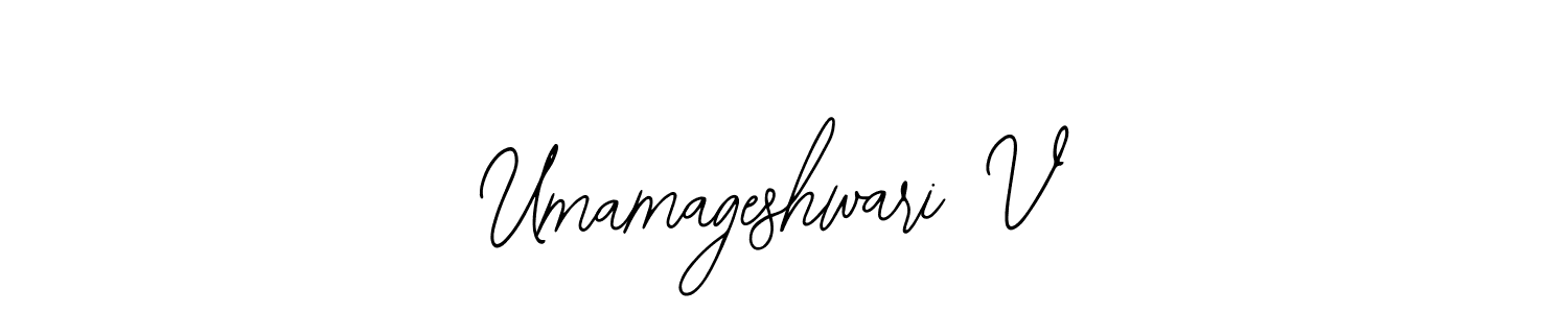 Make a beautiful signature design for name Umamageshwari V. Use this online signature maker to create a handwritten signature for free. Umamageshwari V signature style 12 images and pictures png