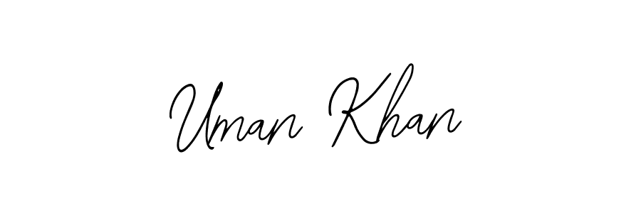 Uman Khan stylish signature style. Best Handwritten Sign (Bearetta-2O07w) for my name. Handwritten Signature Collection Ideas for my name Uman Khan. Uman Khan signature style 12 images and pictures png