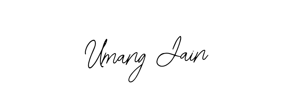 Design your own signature with our free online signature maker. With this signature software, you can create a handwritten (Bearetta-2O07w) signature for name Umang Jain. Umang Jain signature style 12 images and pictures png