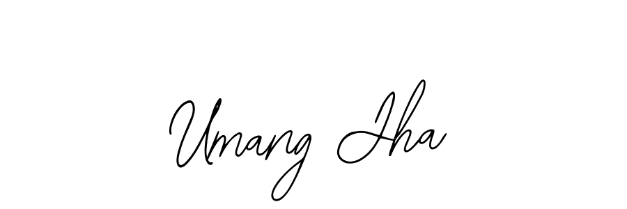 Use a signature maker to create a handwritten signature online. With this signature software, you can design (Bearetta-2O07w) your own signature for name Umang Jha. Umang Jha signature style 12 images and pictures png