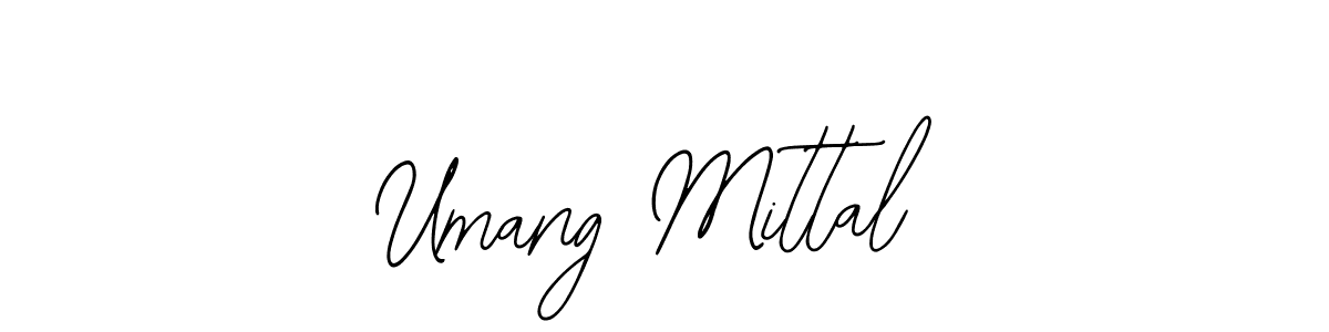How to make Umang Mittal name signature. Use Bearetta-2O07w style for creating short signs online. This is the latest handwritten sign. Umang Mittal signature style 12 images and pictures png