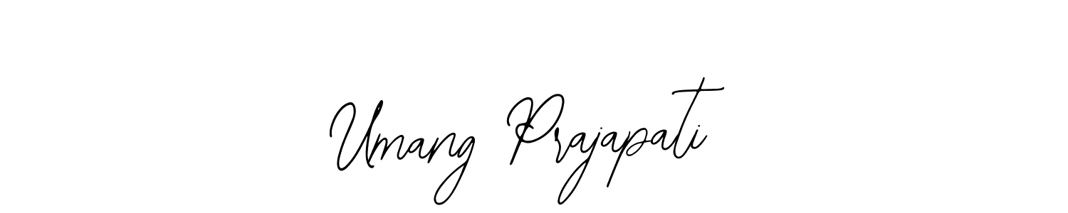 Also You can easily find your signature by using the search form. We will create Umang Prajapati name handwritten signature images for you free of cost using Bearetta-2O07w sign style. Umang Prajapati signature style 12 images and pictures png