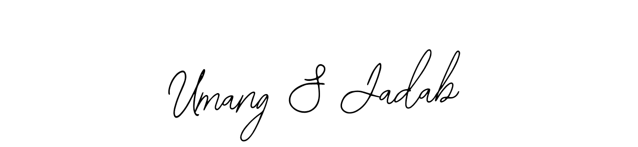 Also You can easily find your signature by using the search form. We will create Umang S Jadab name handwritten signature images for you free of cost using Bearetta-2O07w sign style. Umang S Jadab signature style 12 images and pictures png