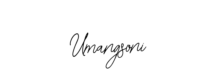 How to make Umangsoni signature? Bearetta-2O07w is a professional autograph style. Create handwritten signature for Umangsoni name. Umangsoni signature style 12 images and pictures png