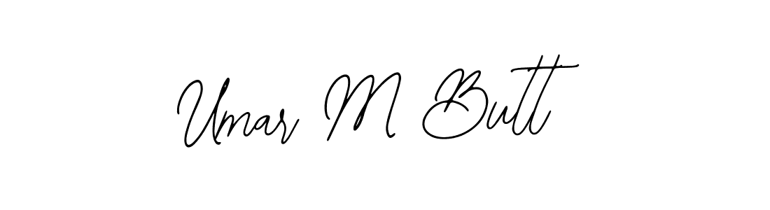 Bearetta-2O07w is a professional signature style that is perfect for those who want to add a touch of class to their signature. It is also a great choice for those who want to make their signature more unique. Get Umar M Butt name to fancy signature for free. Umar M Butt signature style 12 images and pictures png