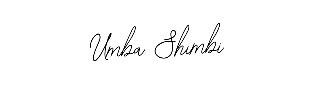 Use a signature maker to create a handwritten signature online. With this signature software, you can design (Bearetta-2O07w) your own signature for name Umba Shimbi. Umba Shimbi signature style 12 images and pictures png
