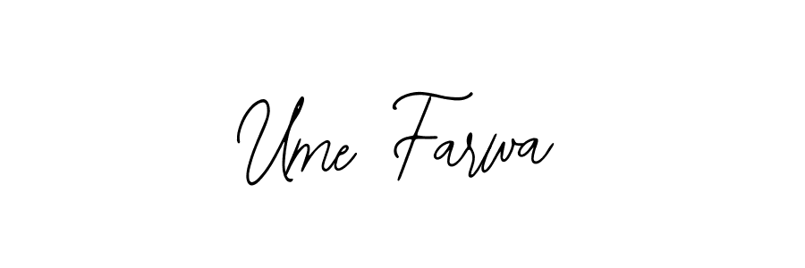 How to Draw Ume Farwa signature style? Bearetta-2O07w is a latest design signature styles for name Ume Farwa. Ume Farwa signature style 12 images and pictures png