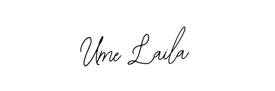 Bearetta-2O07w is a professional signature style that is perfect for those who want to add a touch of class to their signature. It is also a great choice for those who want to make their signature more unique. Get Ume Laila name to fancy signature for free. Ume Laila signature style 12 images and pictures png