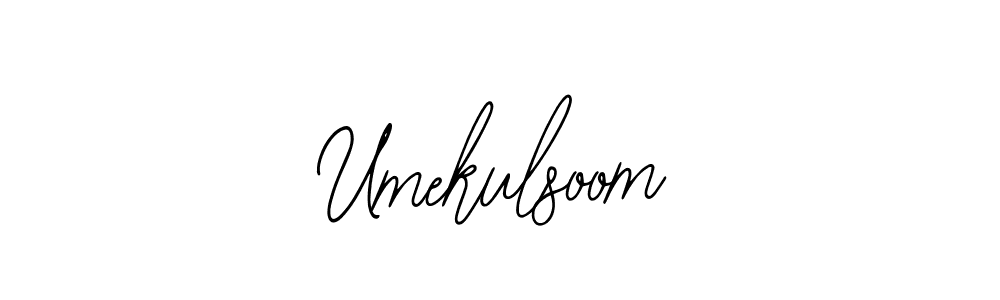 Design your own signature with our free online signature maker. With this signature software, you can create a handwritten (Bearetta-2O07w) signature for name Umekulsoom. Umekulsoom signature style 12 images and pictures png