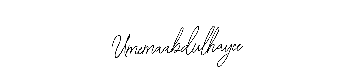 How to Draw Umemaabdulhayee signature style? Bearetta-2O07w is a latest design signature styles for name Umemaabdulhayee. Umemaabdulhayee signature style 12 images and pictures png