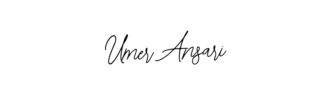 You should practise on your own different ways (Bearetta-2O07w) to write your name (Umer Ansari) in signature. don't let someone else do it for you. Umer Ansari signature style 12 images and pictures png