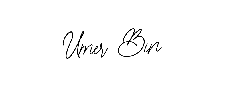 Umer Bin stylish signature style. Best Handwritten Sign (Bearetta-2O07w) for my name. Handwritten Signature Collection Ideas for my name Umer Bin. Umer Bin signature style 12 images and pictures png