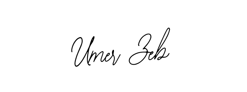 Design your own signature with our free online signature maker. With this signature software, you can create a handwritten (Bearetta-2O07w) signature for name Umer Zeb. Umer Zeb signature style 12 images and pictures png