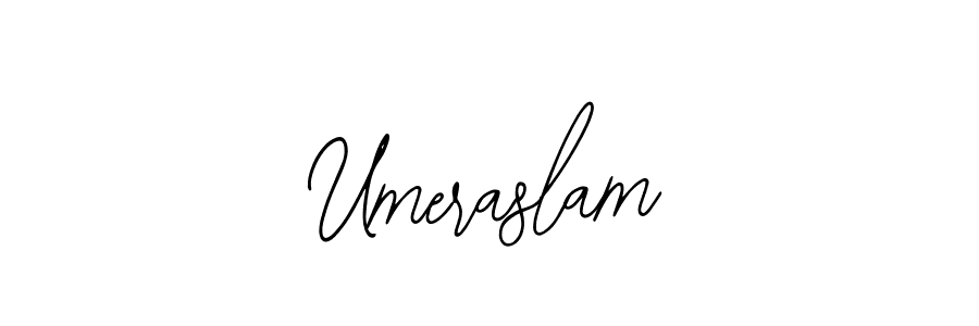 Bearetta-2O07w is a professional signature style that is perfect for those who want to add a touch of class to their signature. It is also a great choice for those who want to make their signature more unique. Get Umeraslam name to fancy signature for free. Umeraslam signature style 12 images and pictures png