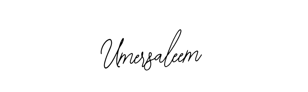 How to make Umersaleem name signature. Use Bearetta-2O07w style for creating short signs online. This is the latest handwritten sign. Umersaleem signature style 12 images and pictures png