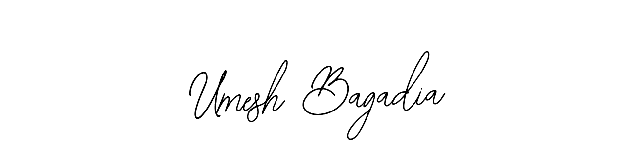 How to make Umesh Bagadia name signature. Use Bearetta-2O07w style for creating short signs online. This is the latest handwritten sign. Umesh Bagadia signature style 12 images and pictures png