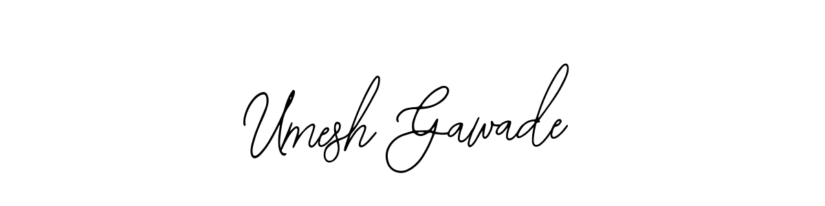 How to make Umesh Gawade name signature. Use Bearetta-2O07w style for creating short signs online. This is the latest handwritten sign. Umesh Gawade signature style 12 images and pictures png