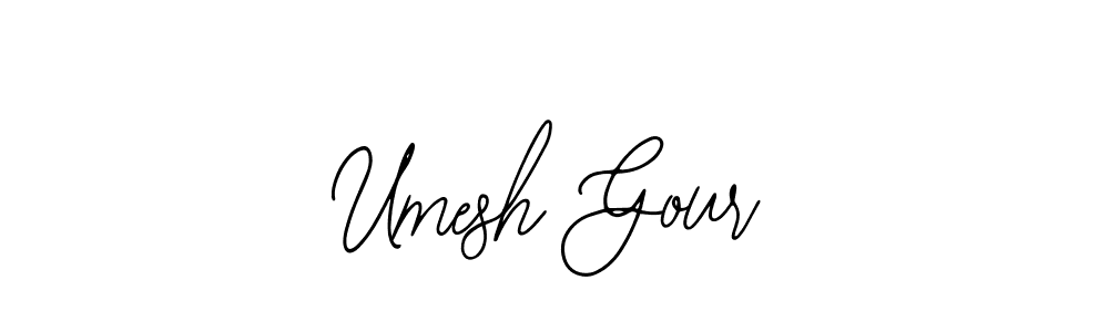 if you are searching for the best signature style for your name Umesh Gour. so please give up your signature search. here we have designed multiple signature styles  using Bearetta-2O07w. Umesh Gour signature style 12 images and pictures png