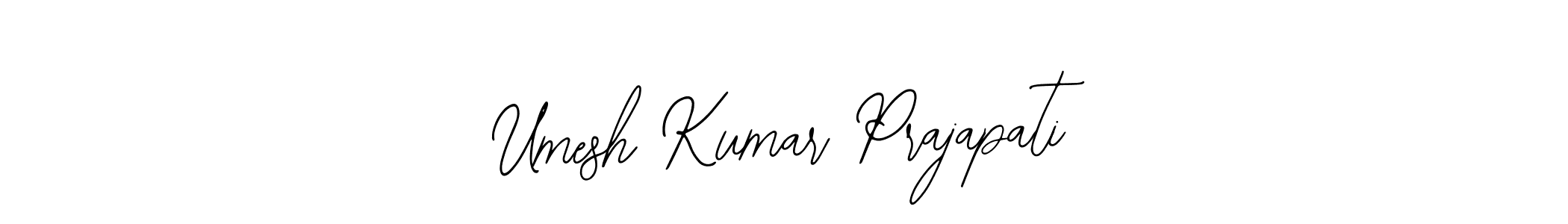 How to make Umesh Kumar Prajapati name signature. Use Bearetta-2O07w style for creating short signs online. This is the latest handwritten sign. Umesh Kumar Prajapati signature style 12 images and pictures png