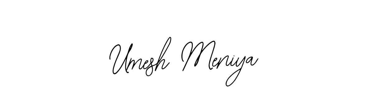 Similarly Bearetta-2O07w is the best handwritten signature design. Signature creator online .You can use it as an online autograph creator for name Umesh Meniya. Umesh Meniya signature style 12 images and pictures png