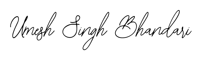 Create your official email sign-off with Umesh Singh Bhandari name in Bearetta-2O07w style. Crisp, clean, and perfectly legible across all screens. Umesh Singh Bhandari signature style 12 images and pictures png