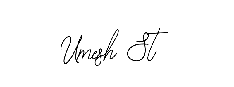 Use a signature maker to create a handwritten signature online. With this signature software, you can design (Bearetta-2O07w) your own signature for name Umesh St. Umesh St signature style 12 images and pictures png