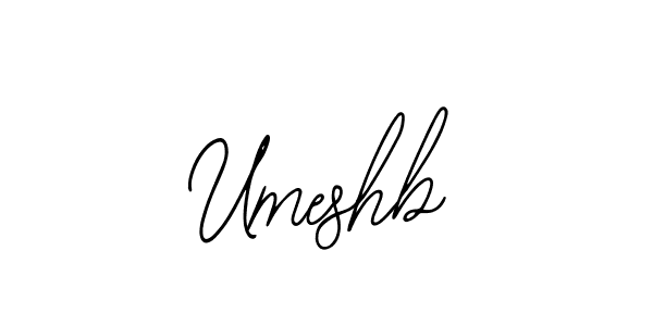 How to make Umeshb name signature. Use Bearetta-2O07w style for creating short signs online. This is the latest handwritten sign. Umeshb signature style 12 images and pictures png
