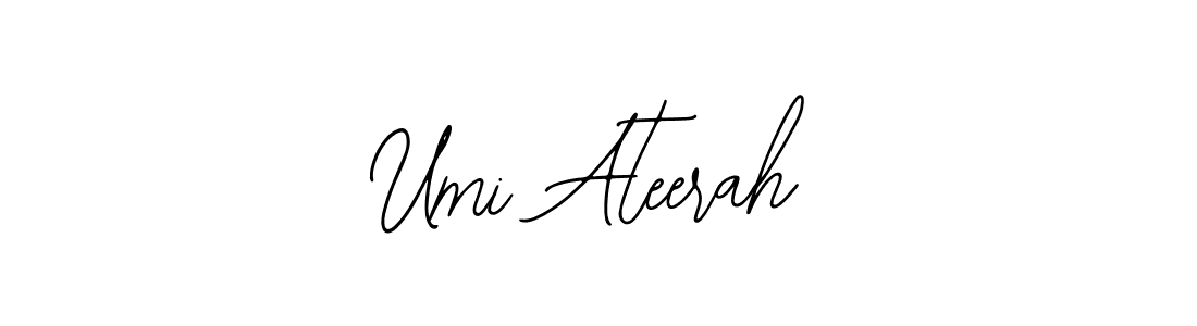 How to make Umi Ateerah name signature. Use Bearetta-2O07w style for creating short signs online. This is the latest handwritten sign. Umi Ateerah signature style 12 images and pictures png