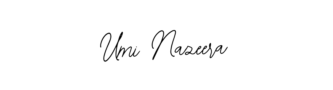 Bearetta-2O07w is a professional signature style that is perfect for those who want to add a touch of class to their signature. It is also a great choice for those who want to make their signature more unique. Get Umi Nazeera name to fancy signature for free. Umi Nazeera signature style 12 images and pictures png